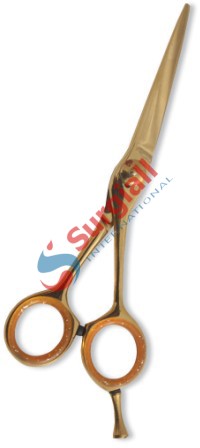 Professional Hair Cutting Scissor with razor edge. Multicolor Coating. Three Rings with screw adjust