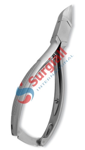 Nail Cutter, Double Spring w/lock. Mirror Finish.