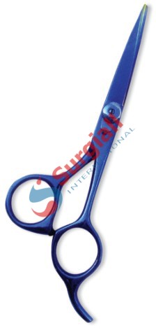 Professional Hair Cutting Scissor with razor edge. Multicolor Coating. Three Rings with screw adjust