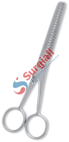 Professional Thinning Scissor. One Blade Teeth and One Blade Razor. Mirror Finish.