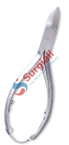 Nail Cutter, Double Spring w/lock. Mirror Finish.