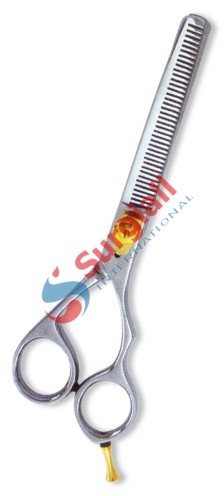 Professional Thinning Scissor. One Blade Teeth and One Blade Razor. Mirror Finish.