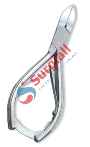 Nail Cutter, Double Spring w/lock. Mirror Finish.