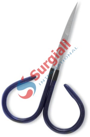 Cuticle Scissor. Plastic Grip.