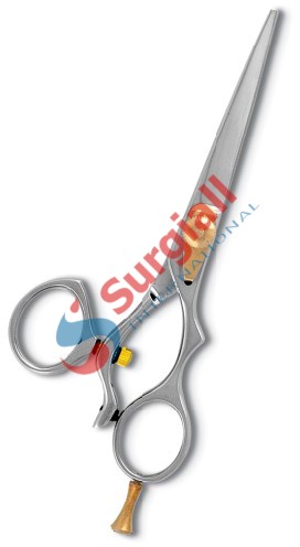 Professional Hair Cutting Scissor with razor edge. Mirror Finish. Movable Ring