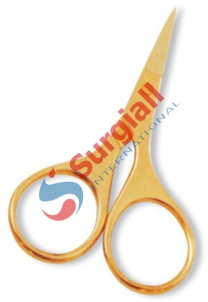 Cuticle Scissor. Full Gold.